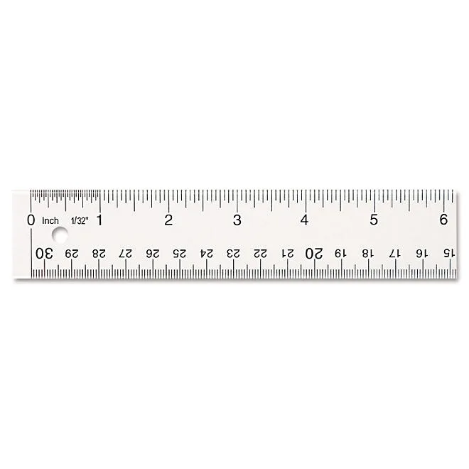 Westcott See Through Acrylic Ruler, 12", Clear 3