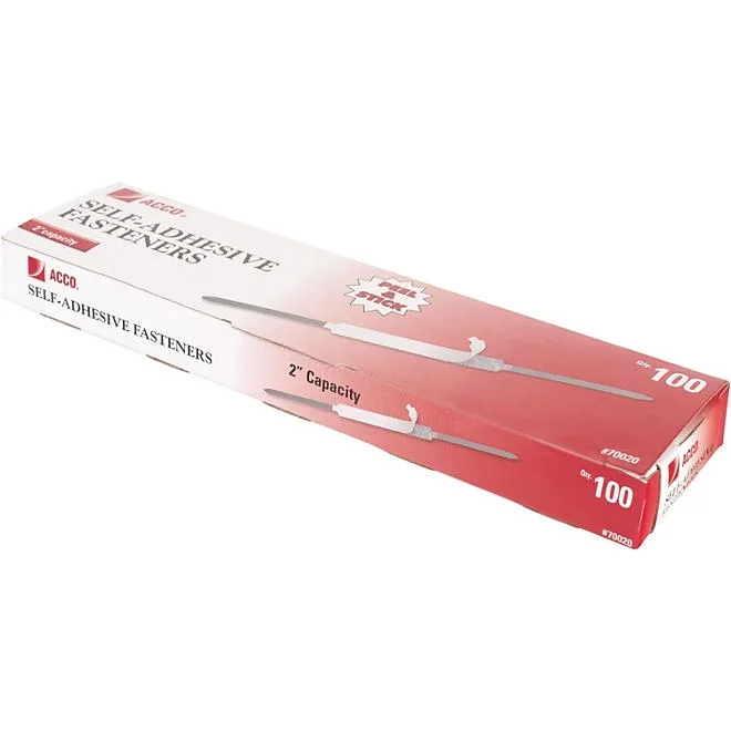 ACCO - Self-Adhesive Paper File Fasteners, 2" - 100 Count 4