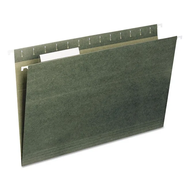 Smead 1/3 Cut Adjustable Positions Hanging File Folders, Green Legal, 25ct. 3