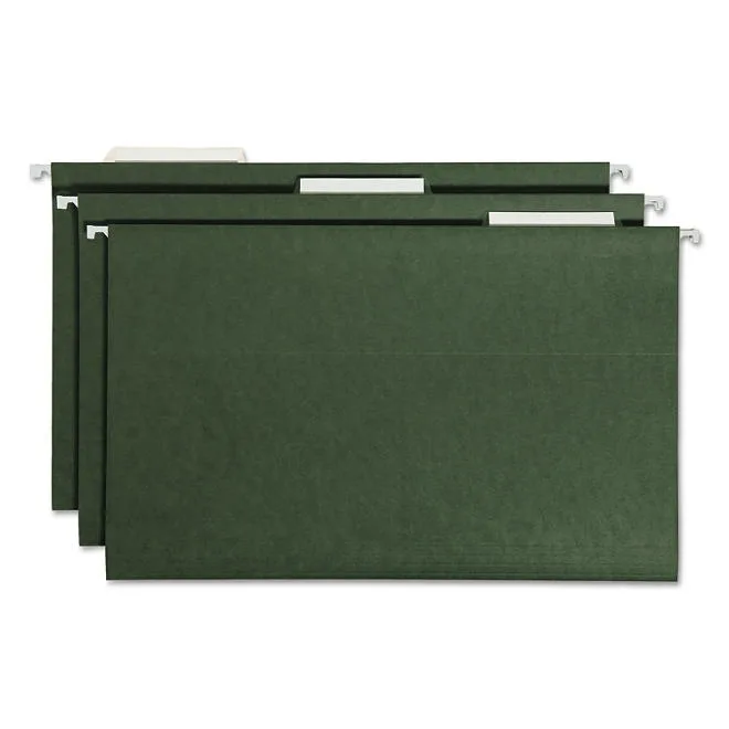 Smead 1/3 Cut Adjustable Positions Hanging File Folders, Green Legal, 25ct. 5