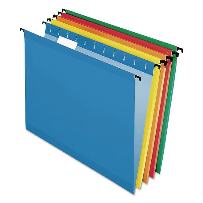 Pendaflex 1/5 Tab SureHook Hanging File Folders, Assorted Colors (Letter, 20 ct.) 2