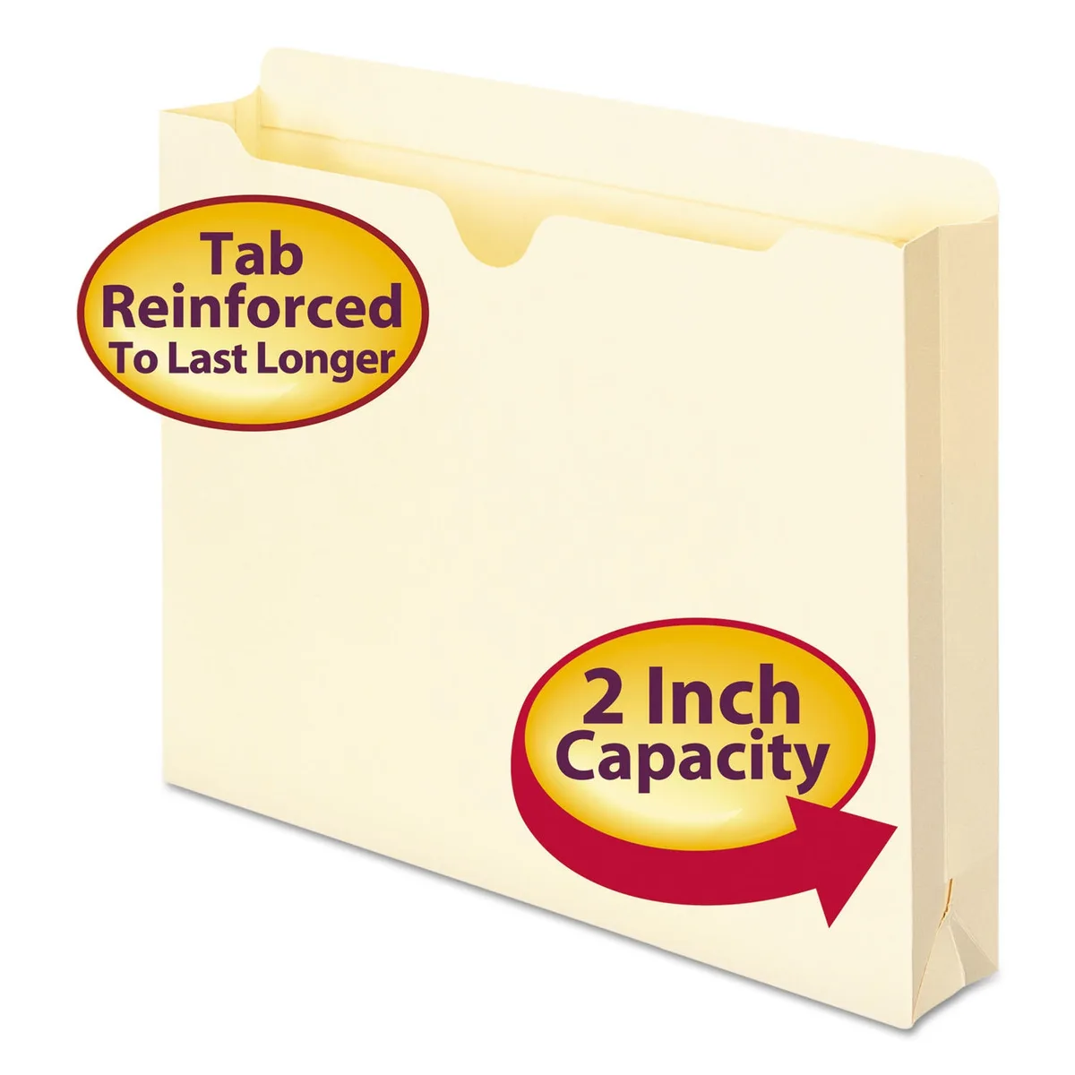 Smead 2" Expansion File Jackets, Manila Letter, 50ct.