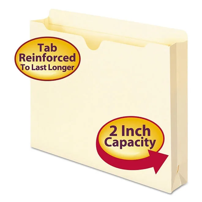 Smead 2" Expansion File Jackets, Manila Letter, 50ct. 2