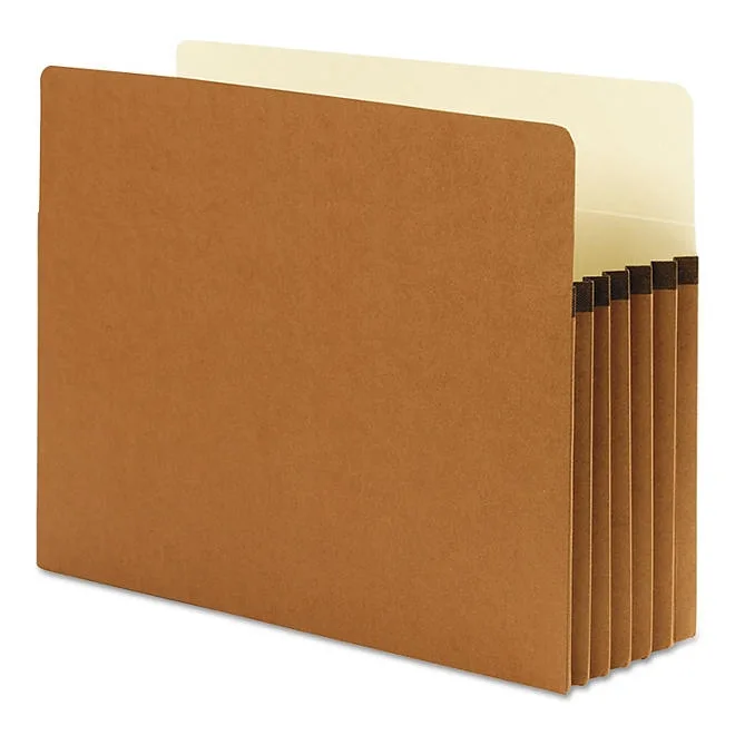 Smead 5 1/4" Accordion Expansion File Pocket, Straight Tab, Letter, Redrope, 10ct. 5
