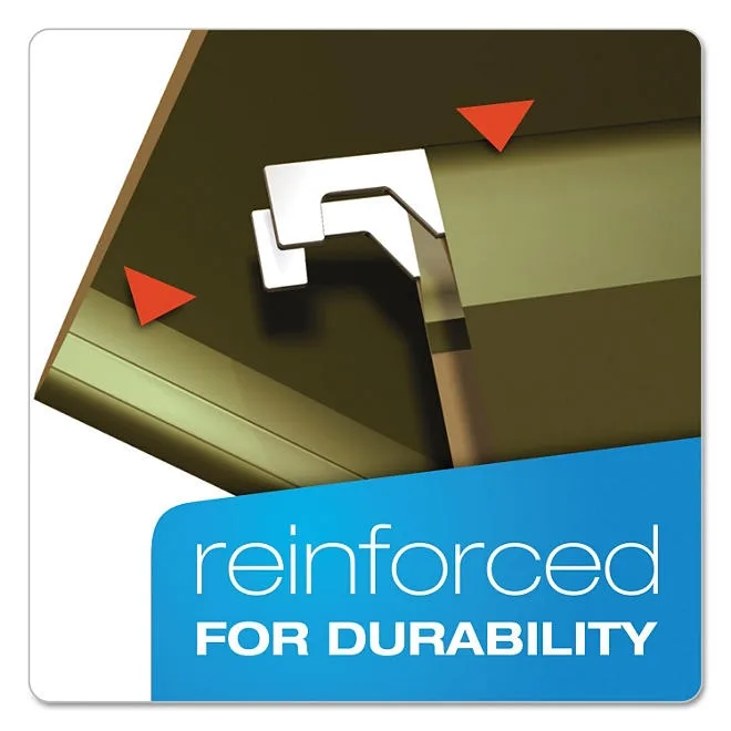 Pendaflex 2” Reinforced Extra Capacity Hanging Folders, Standard Green Letter, 25 ct. 4