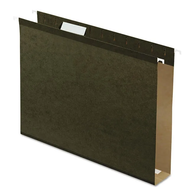 Pendaflex 2” Reinforced Extra Capacity Hanging Folders, Standard Green Letter, 25 ct. 2