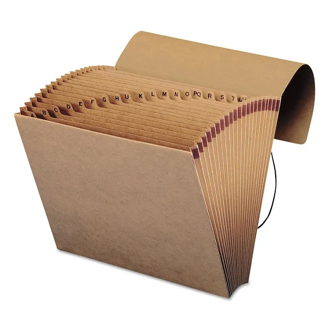 Smead 21 Pocket A-Z Indexed Expanding Files, Cord Closure, Kraft, Letter, Brown 4
