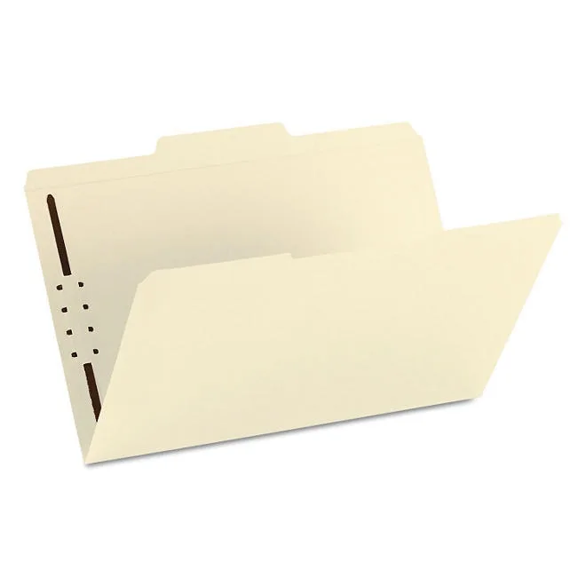 Smead 1/3 Cut Assorted Positions File Folders, One Fastener, Legal, Manila, 50ct. 5