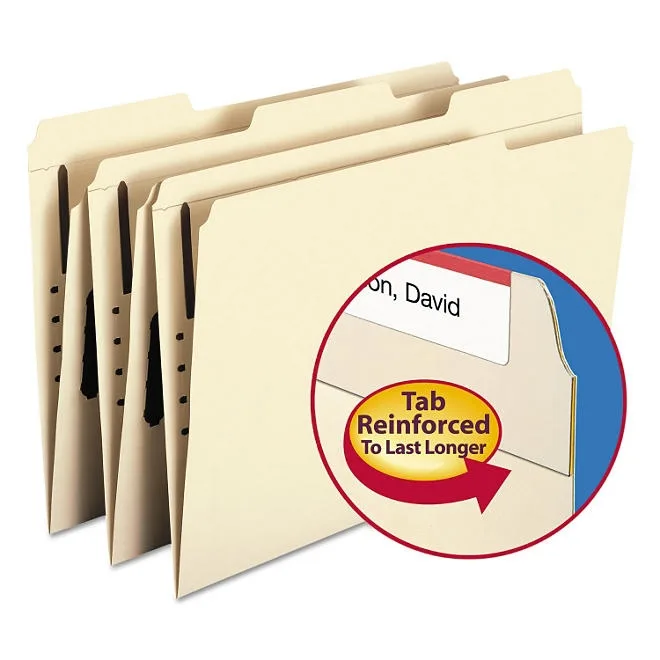 Smead 1/3 Cut Assorted Positions File Folders, One Fastener, Legal, Manila, 50ct. 4