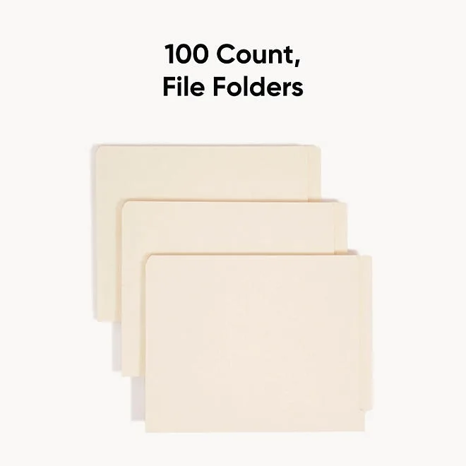 Smead Two-Ply End Tab Shelf Folders, Manila (Letter, 100ct.) 4