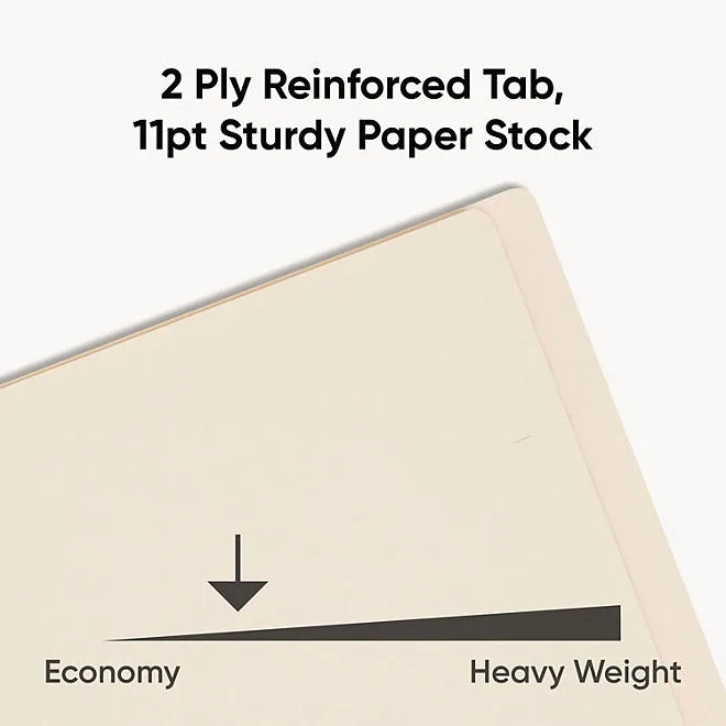 Smead Two-Ply End Tab Shelf Folders, Manila (Letter, 100ct.) 5