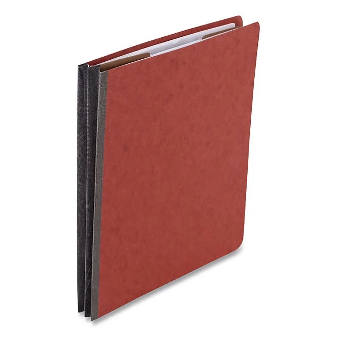 ACCO Pressboard 25-Pt 4-Section Classification Folders, Earth Red Letter, 10ct. 4