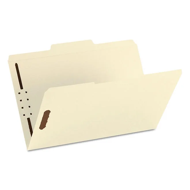 Smead 1/3 Cut Assorted Positions Two Fastener File Folder, Manila Legal, 50ct. 5
