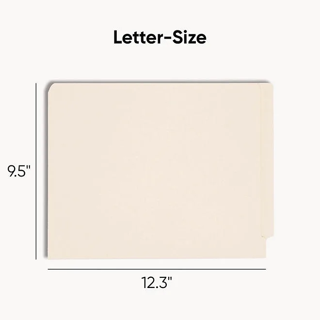 Smead Reinforced Straight End Tab Two Fastener Heavyweight File Folder, Manila Letter, 50ct. 3