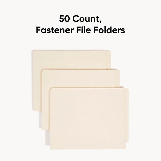 Smead Reinforced Straight End Tab Two Fastener Heavyweight File Folder, Manila Letter, 50ct. 4