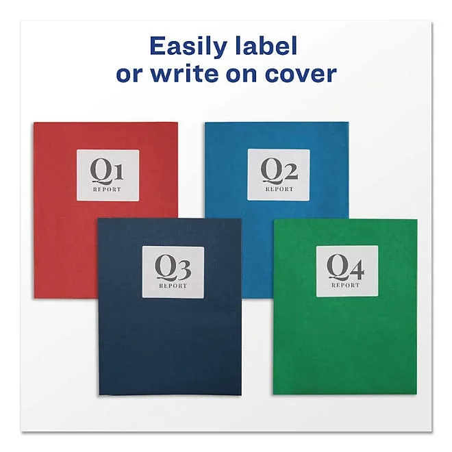 Avery Two-Pocket Folder, 40-Sheet Capacity, Dark Blue, 25/Box 3