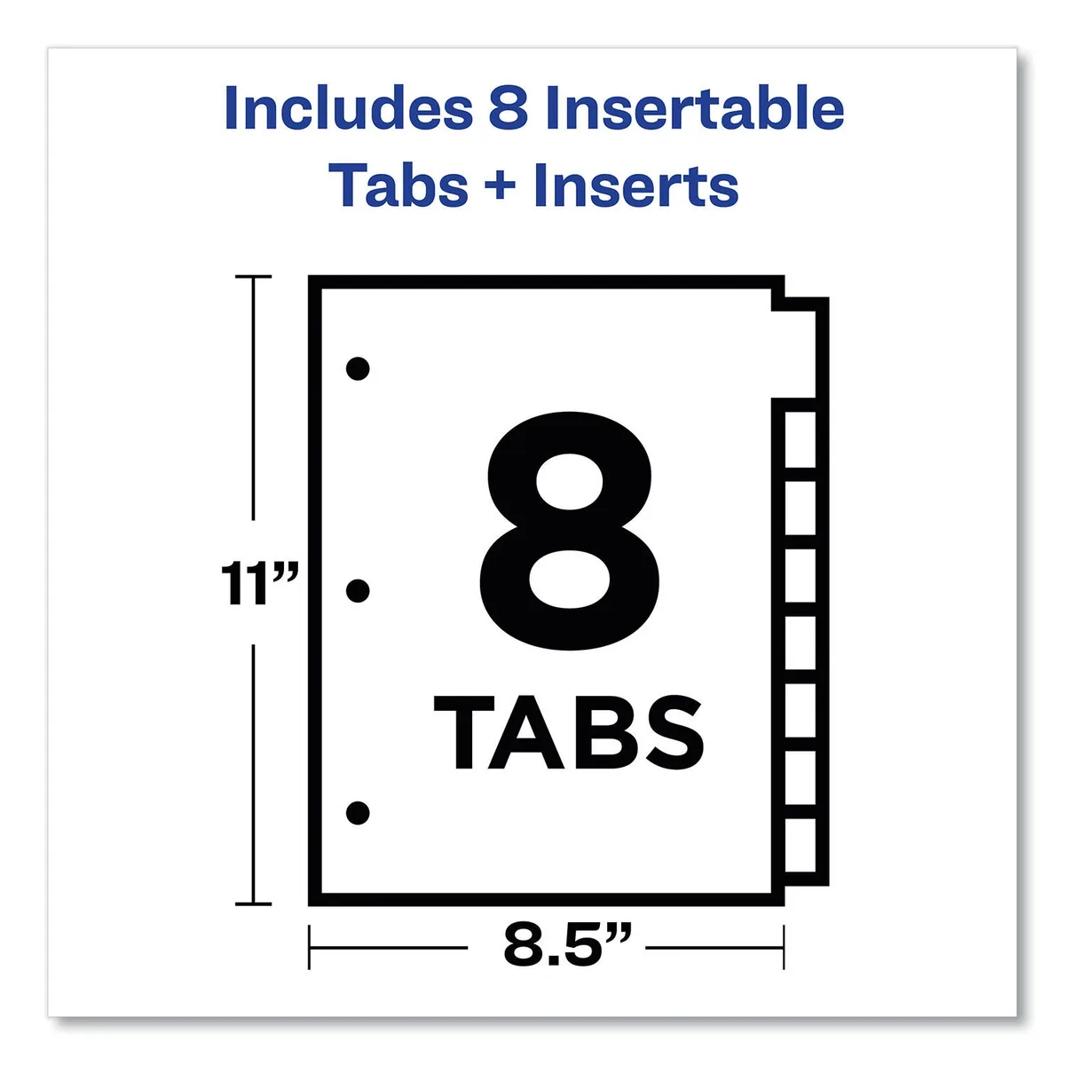Avery Insertable Big Tab Dividers, 8-Tab, Letter 5