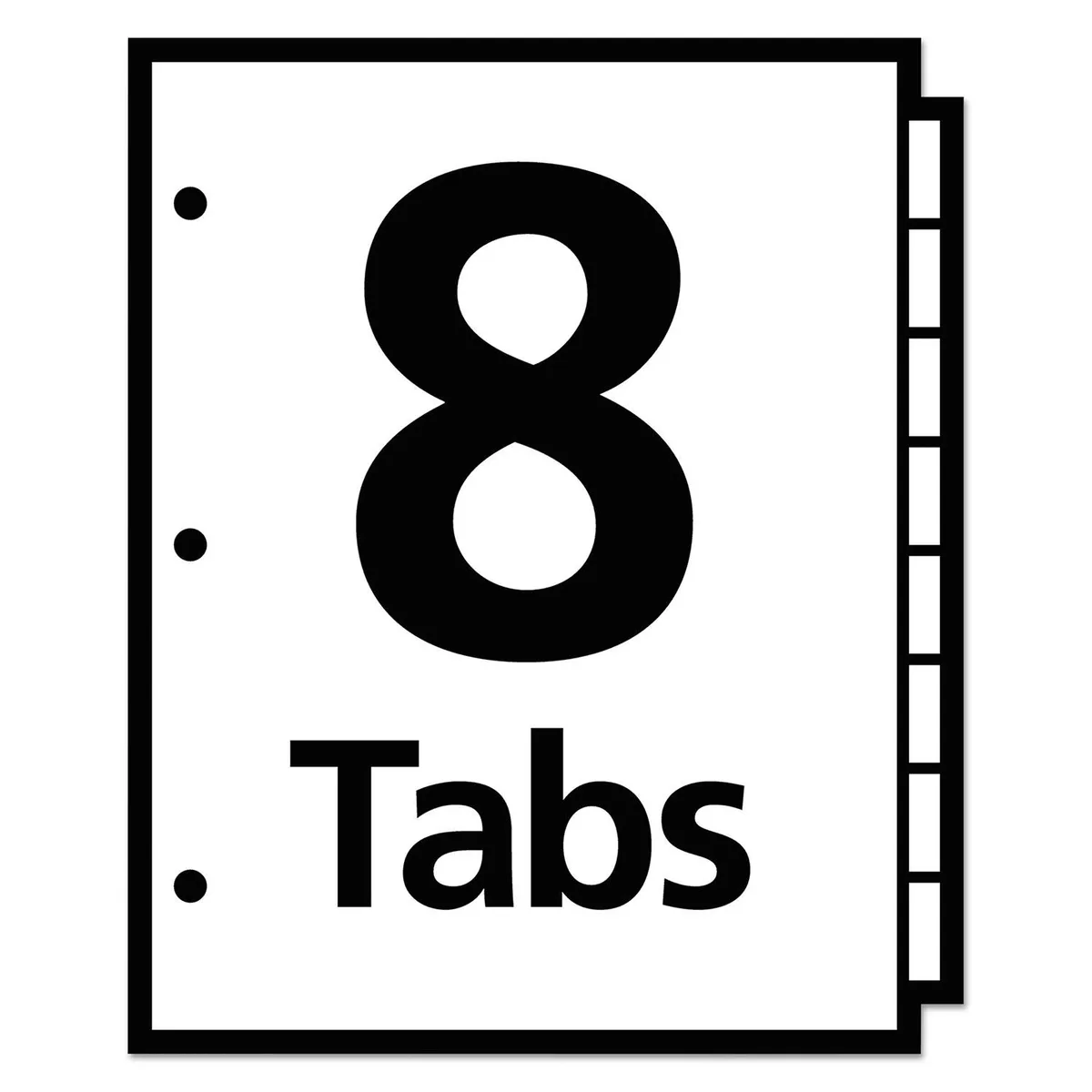 Avery Write & Erase Big Tab Paper Dividers, 8-Tab, Letter, Select Color 5