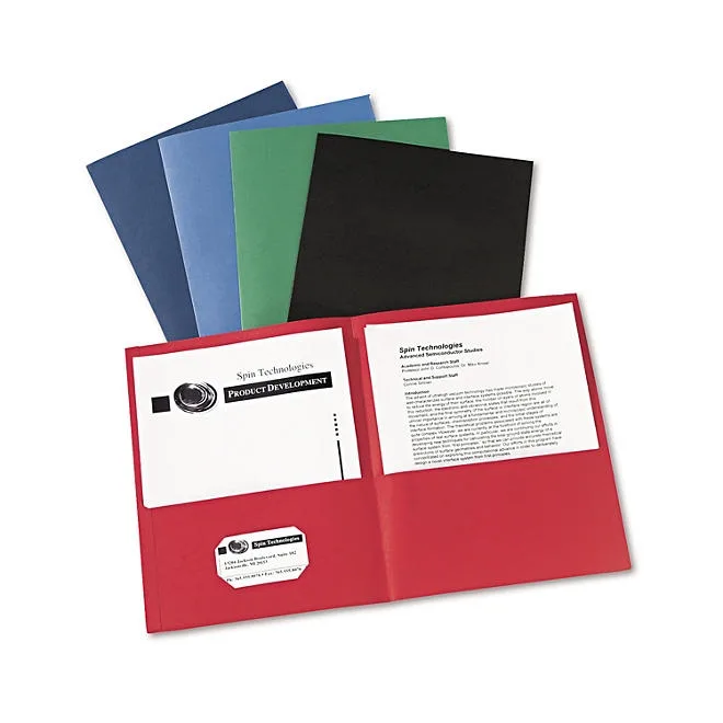 Avery Two-Pocket Folder, 40-Sheet Capacity, Assorted Colors, 25/Box 3
