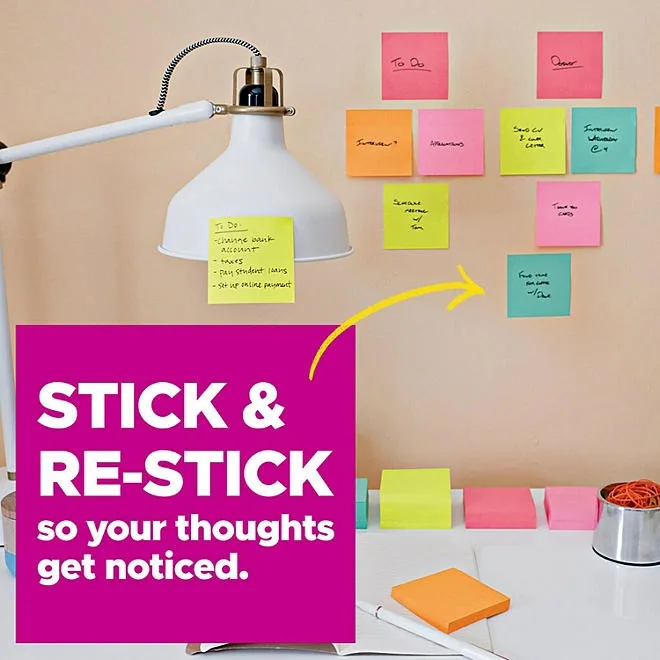 Post-it Super Sticky Pop-up Notes, 3" x 3", Supernova Neons Collection, 16 Pack, 1,440 Total Sheets 5