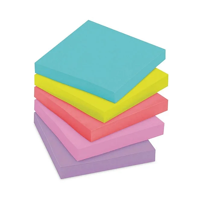 Post-it Notes Super Sticky Pads in Miami Colors, 3 x 3, 70/Pad, 24 Pads/Pack 3