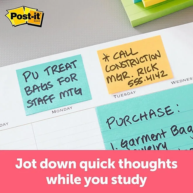 Post-it Notes, 1 3/8" x 1 7/8", Cape Town Collection, 18 Pads, 1,800 Total Sheets 5