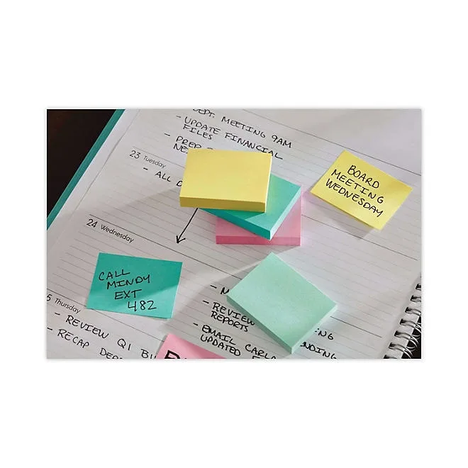 Post-it Notes in Marseille Colors, Value Pack, 1.5"x2" - 24/Pack 5