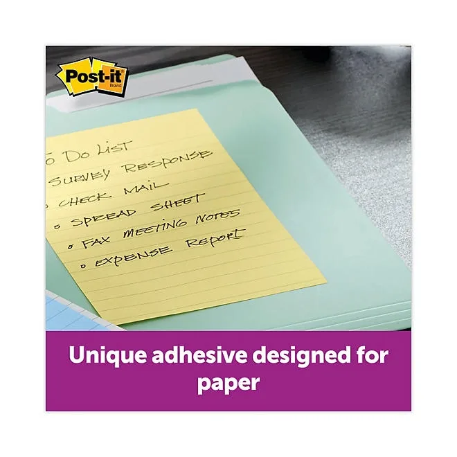 Post-it Notes Super Sticky - Canary Yellow Note Pads, 4 x 6, Lined, 90/Pad - 5 Pads/Pack 5