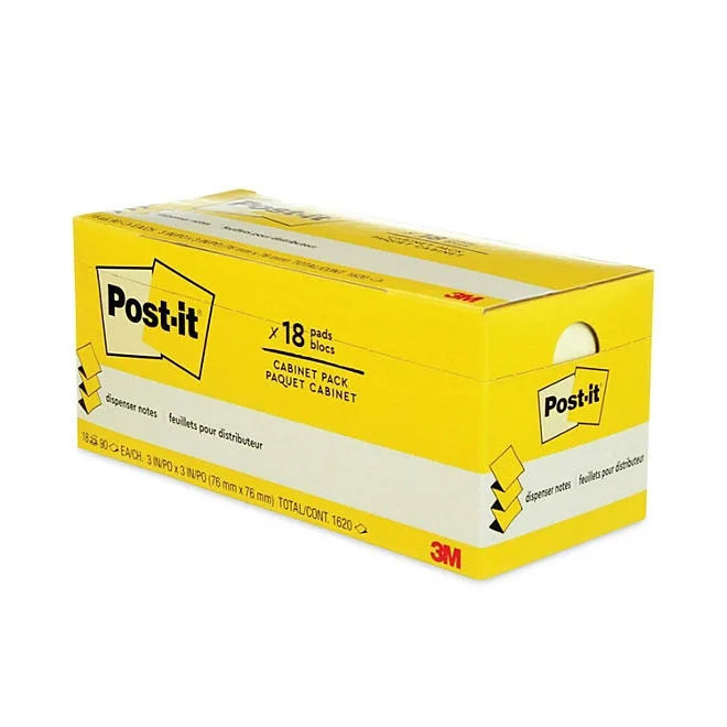 Post-it Pop-up Notes - Refill Cabinet Pack, 3 x 3, 90/Pad - 18 Pads/Pack 2