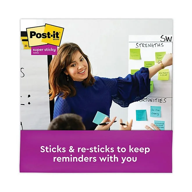 Post-it Notes Super Sticky Pads in Rio de Janeiro Colors, 3 x 3, 70-Sheet Pads, 24/Pack 4