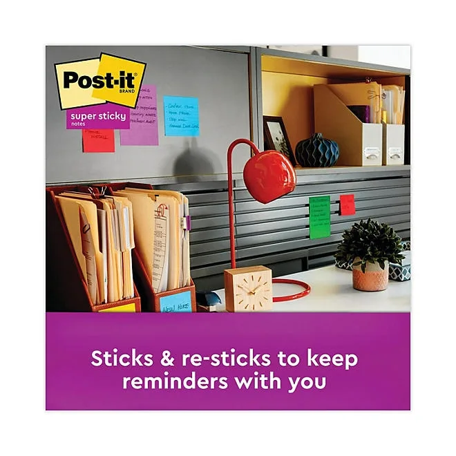 Post-it Notes Super Sticky Pads in Marrakesh Colors, 3 x 3, 70-Sheet, 24/Pack 4