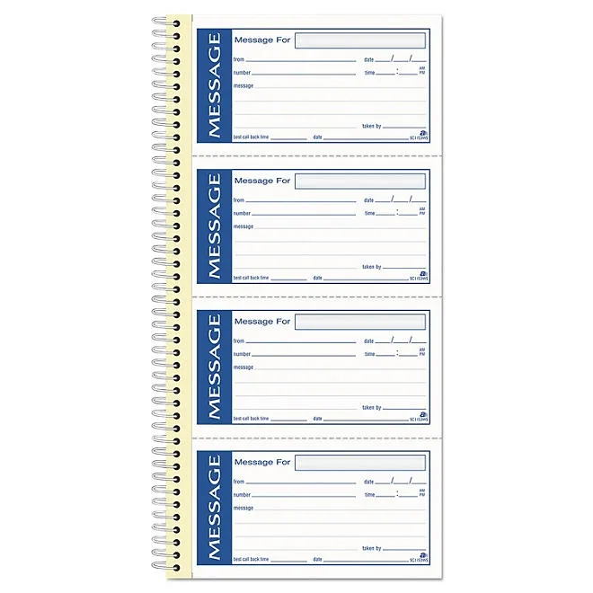 Adams® Write 'n Stick Phone Message Book, Two-Part Carbonless 2