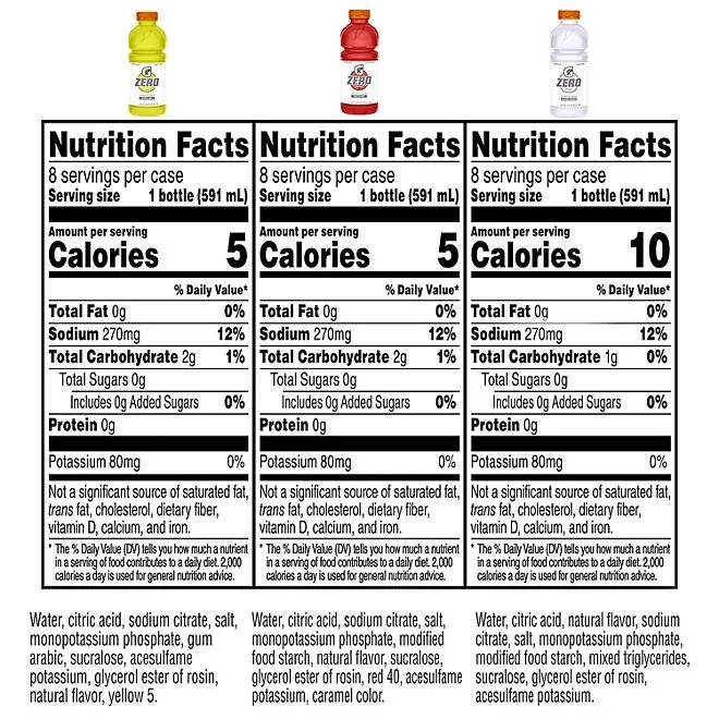 Gatorade Zero Thirst Quencher Variety Pack 20 fl. oz., 24 pk. 3