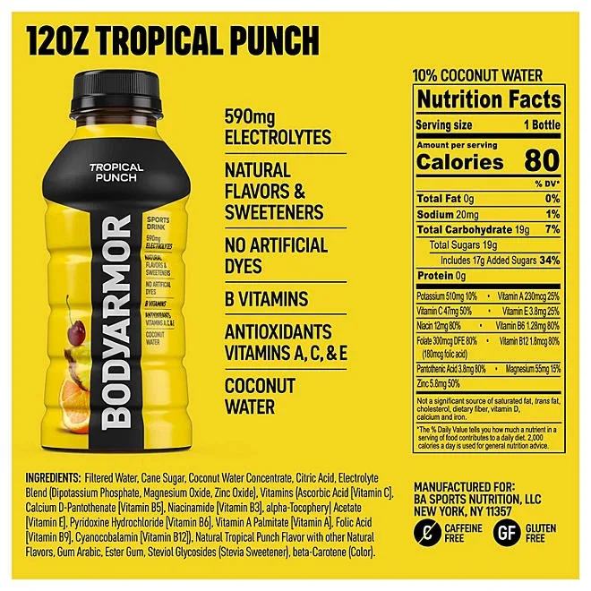 BODYARMOR Sports Drink Variety Pack 12 fl. oz., 24 pk. 4