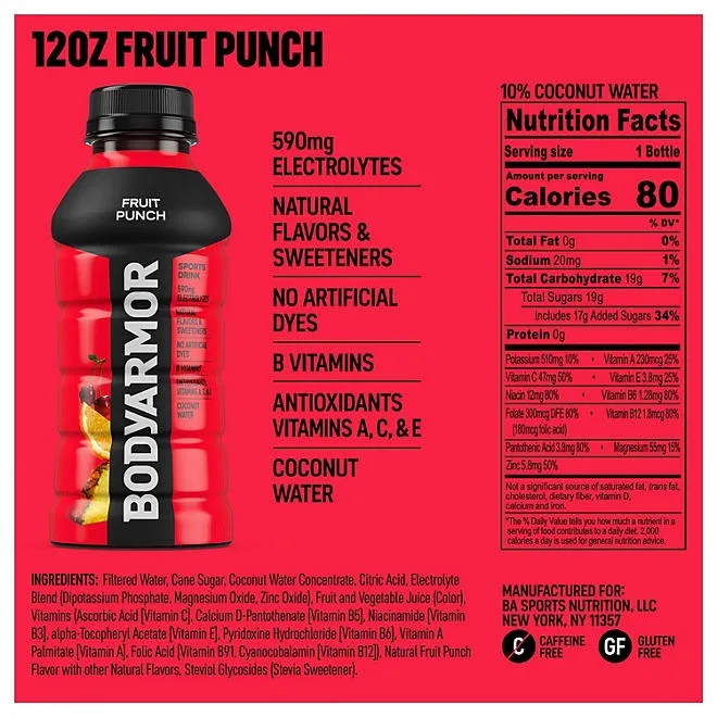 BODYARMOR Sports Drink Variety Pack 12 fl. oz., 24 pk. 5