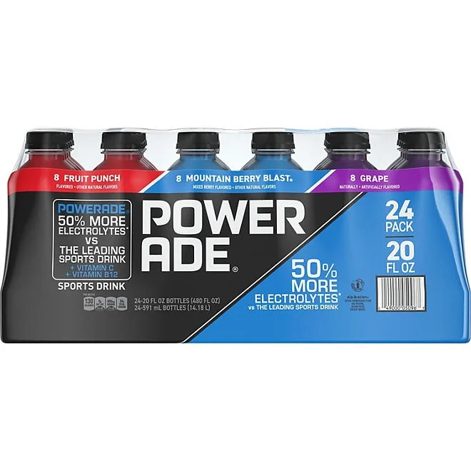 POWERADE Variety Pack Sports Drink, 20 fl. oz., 24 pk. 2