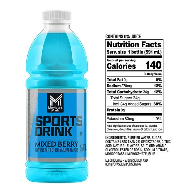 Member's Mark Sports Drink Variety Pack 20 fl. oz., 24 pk. 4