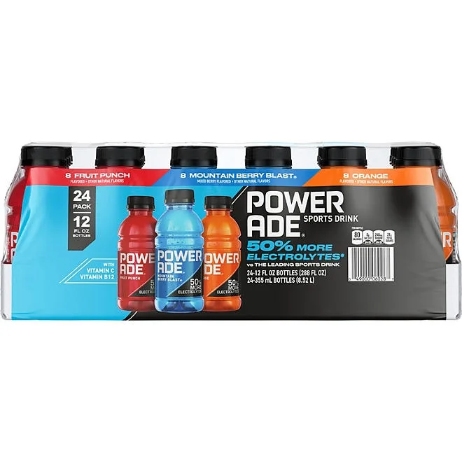 POWERADE Variety Pack Sports Drink, 12 fl. oz., 24 pk. 2