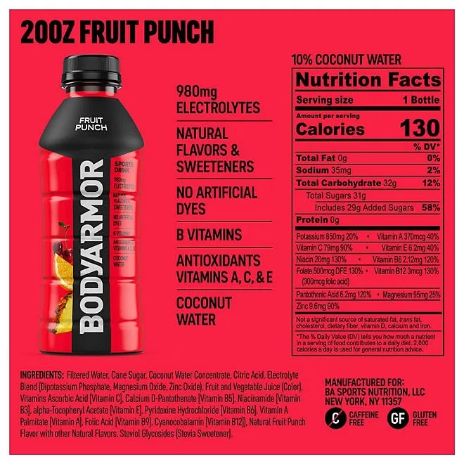 BODYARMOR Sports Drink Variety Pack 20 fl. oz., 18 pk. 5