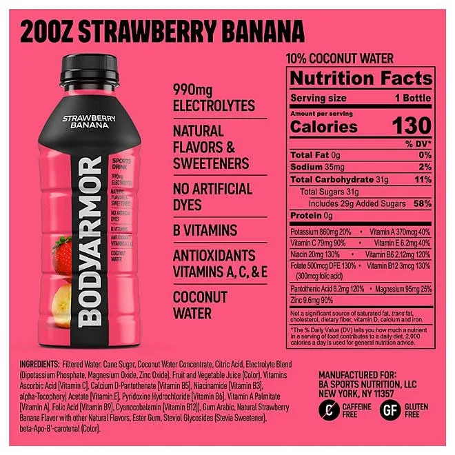 BODYARMOR Sports Drink Variety Pack 20 fl. oz., 18 pk. 3