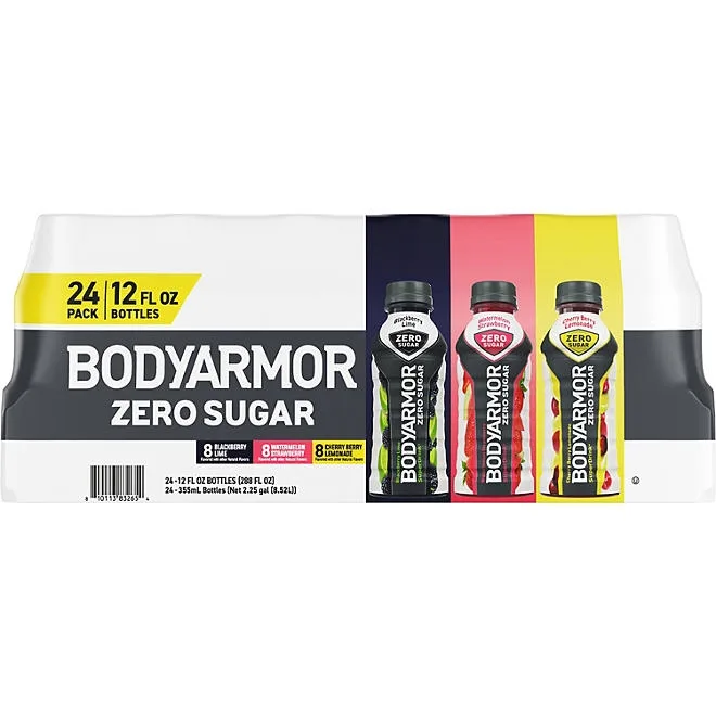 BODYARMOR Zero Sugar Variety Pack, 12 fl. oz. 24 pk. 2