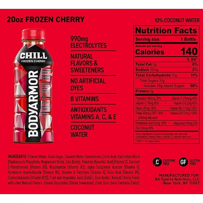 BODYARMOR CHILL Sports Drink Variety Pack 20 fl. oz., 18 pk. 3