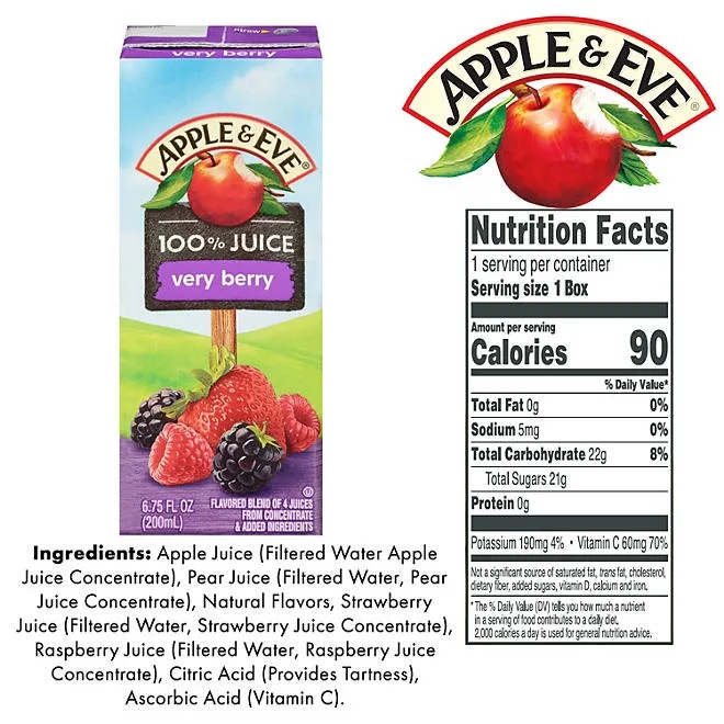 Apple & Eve 100% Juice Variety Pack, 6.75 fl. oz., 36 pk. 4