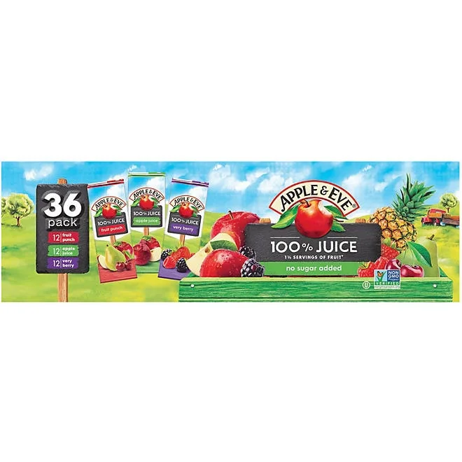 Apple & Eve 100% Juice Variety Pack, 6.75 fl. oz., 36 pk. 2