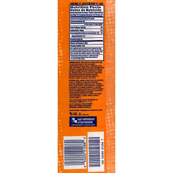 SunnyD Tangy Original Orange Flavored Citrus Punch, 6.75 fl. oz., 24 pk. 3