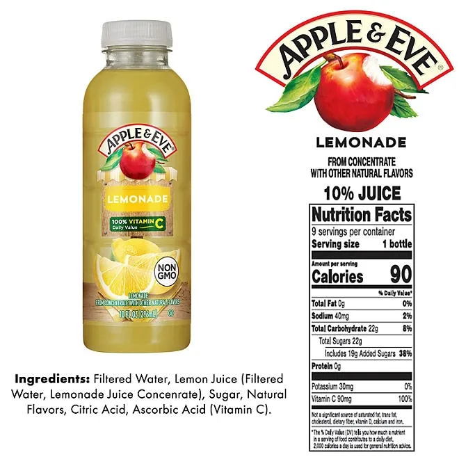 Apple & Eve Lemonade, Variety Pack, 10 fl. oz., 18 pk. 3