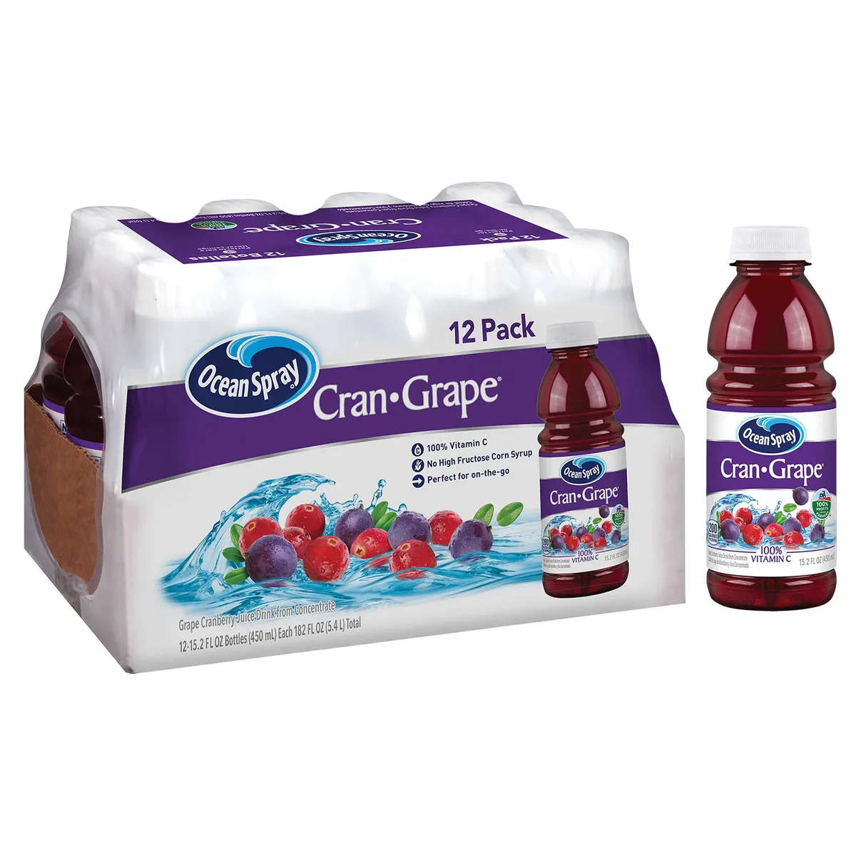 Ocean Spray Cranberry Grape Juice Cocktail 15.2 fl. oz., 12 pk.