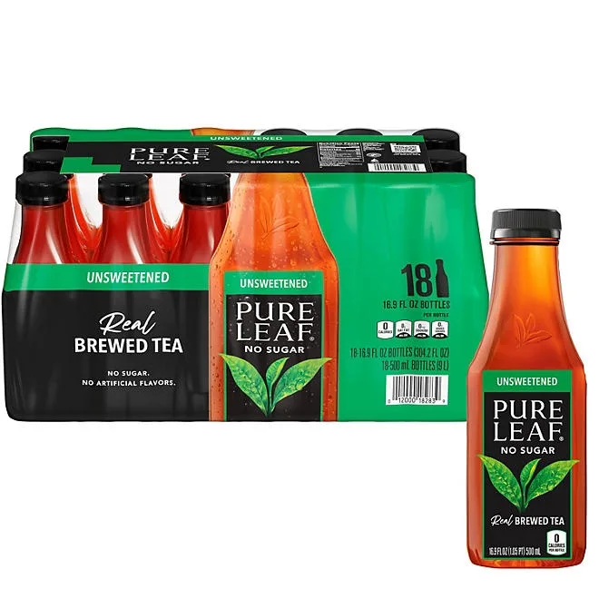 Pure Leaf Real Brewed Tea Unsweetened Black Tea 16.9 fl. oz., 18 pk. 2