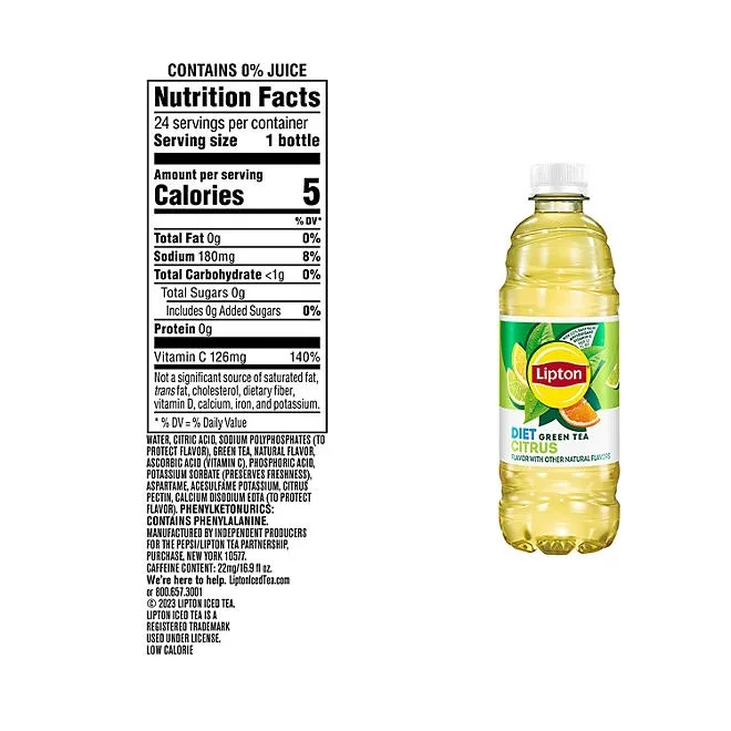 Lipton Diet Green Tea Citrus Iced Tea, 16.9 fl. oz., 24 pk. 3