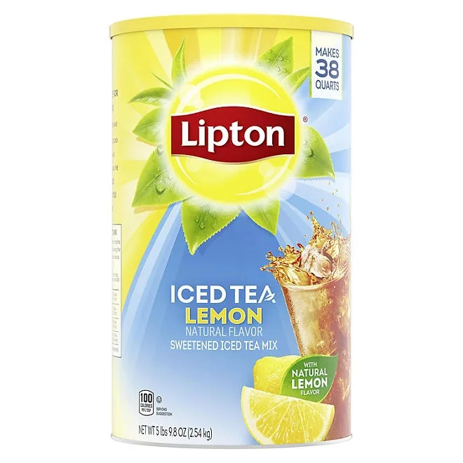 Lipton Sweetened Iced Tea Mix, Lemon, 89.8 oz. 2